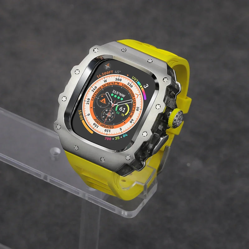 Case Apple Watch de Aço Inoxidável com Pulseira