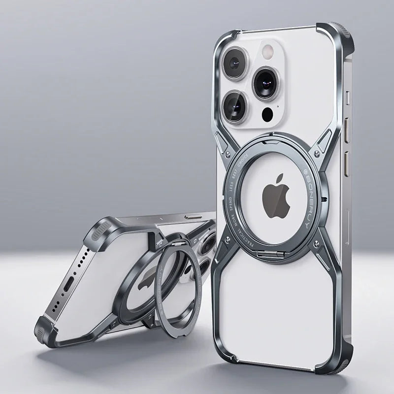 Case iPhone Minimalista em Alumínio e carregamento MagSafe em 360º