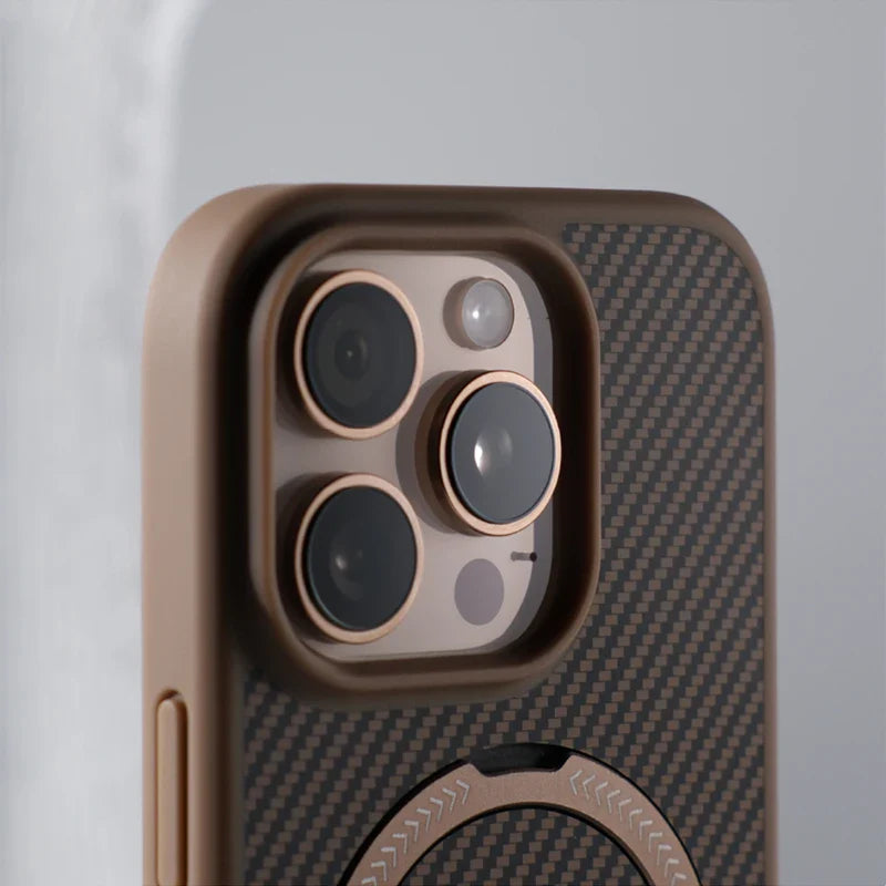 Case iPhone em Fibra de Carbono Anti-Impacto com Carregamento MagSafe
