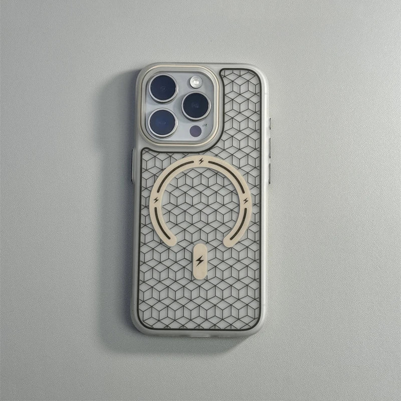 Case iPhone com Design Geométrico Minimalista com MagSafe