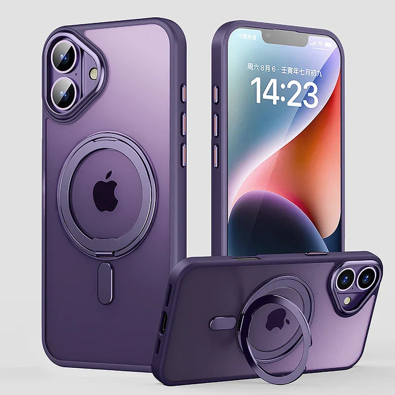 Case iPhone minimalista com suporte 360º e MagSafe