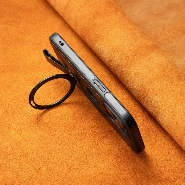 Case iPhone em couro com cordão e carregamento MagSafe