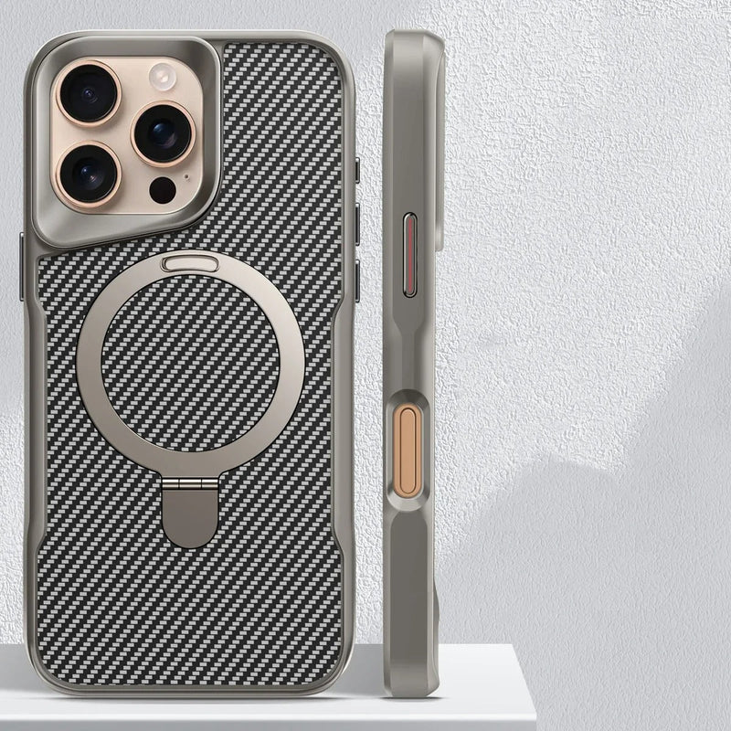 Case iPhone Anti-Impacto Carbono com Carregamento MagSafe