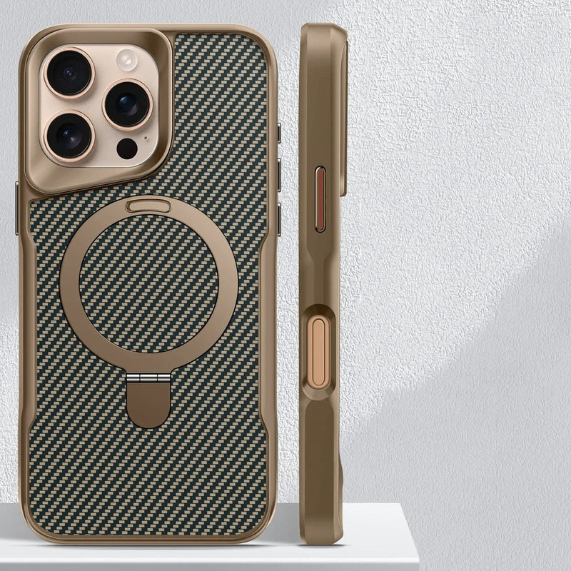 Case iPhone Nano Carbono Minimalista e carregamento MagSafe