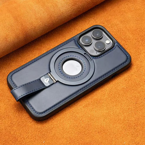 Case iPhone em couro com cordão e carregamento MagSafe